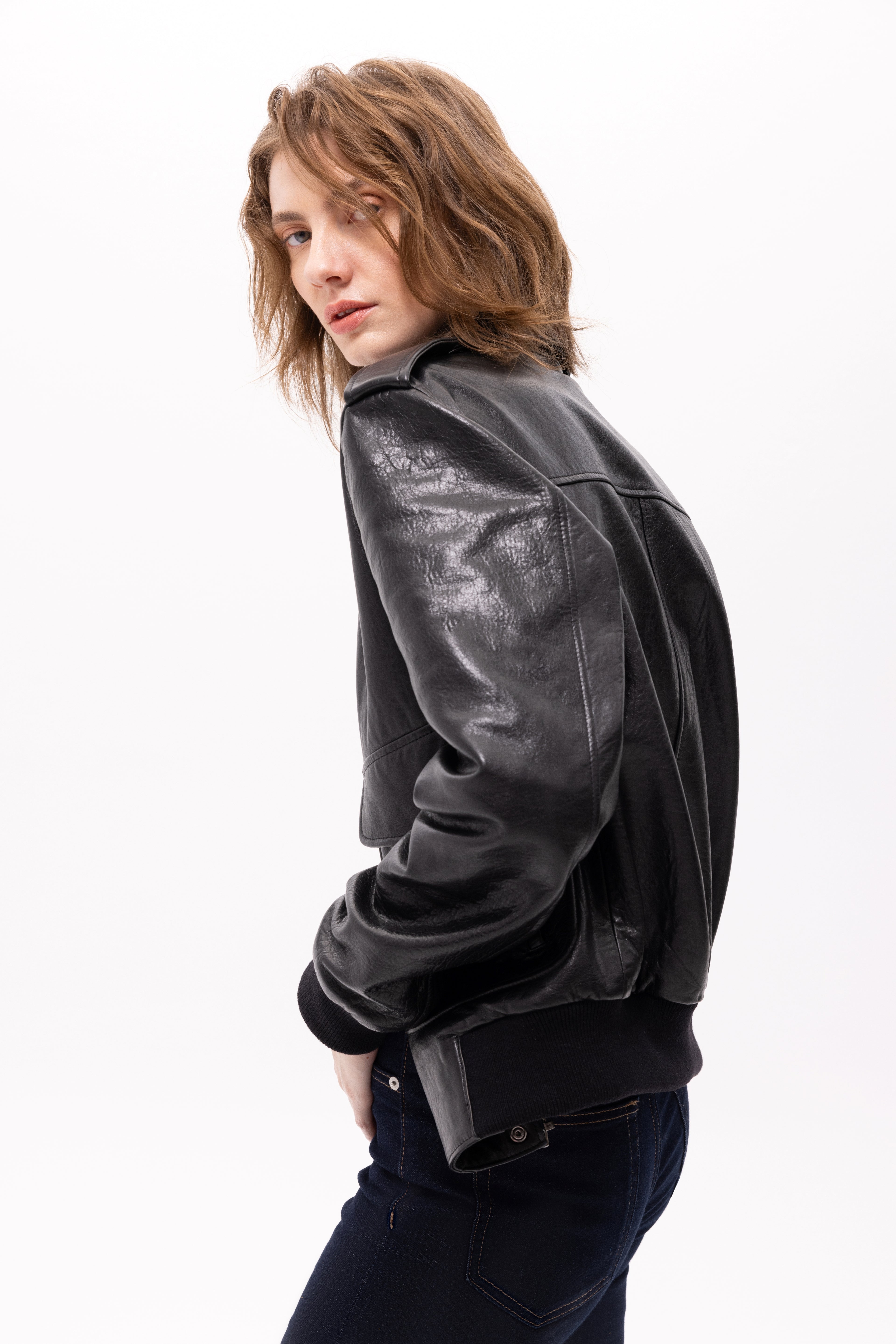 Aerope Deri Bomber Ceket