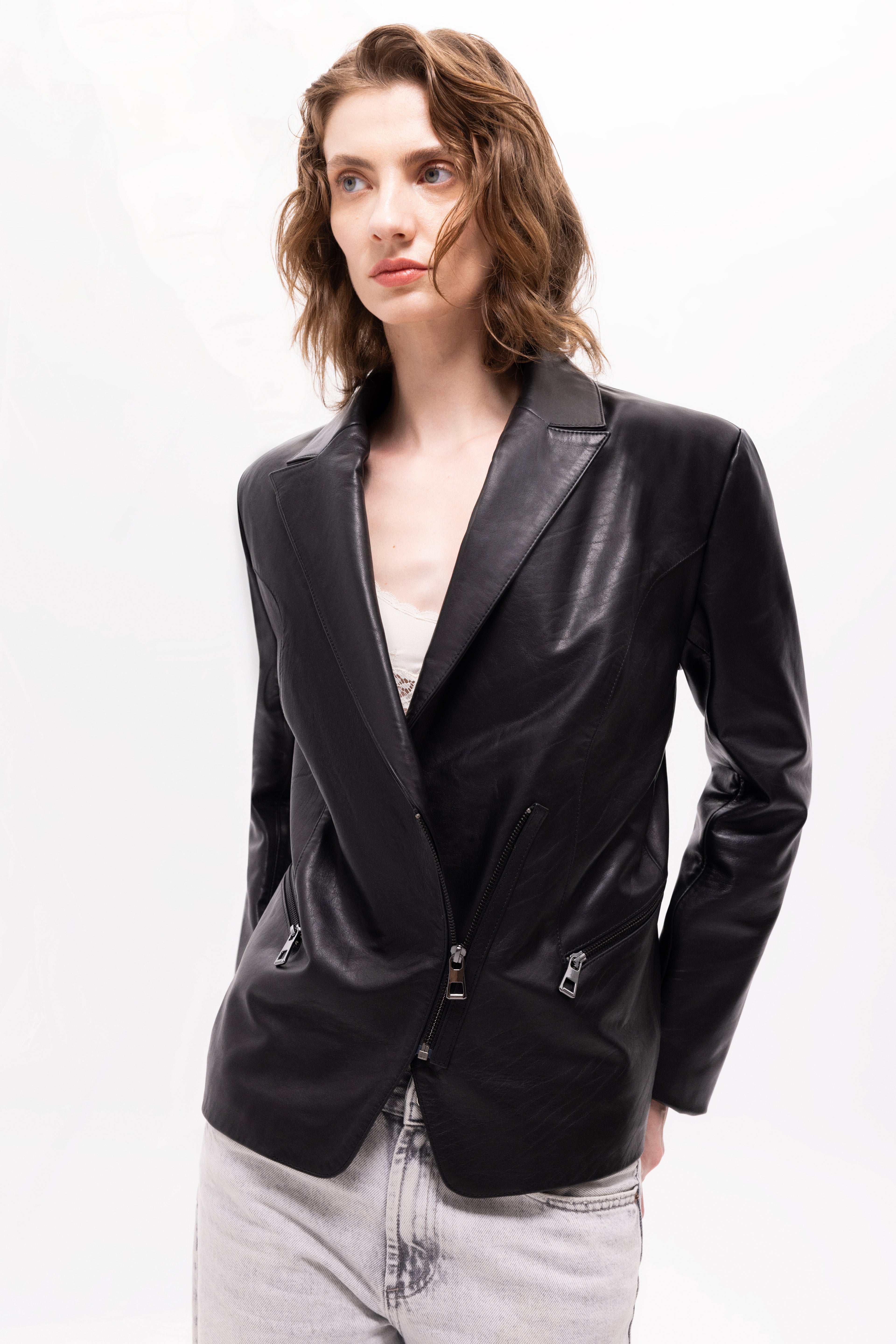 Sirene Deri Blazer Ceket
