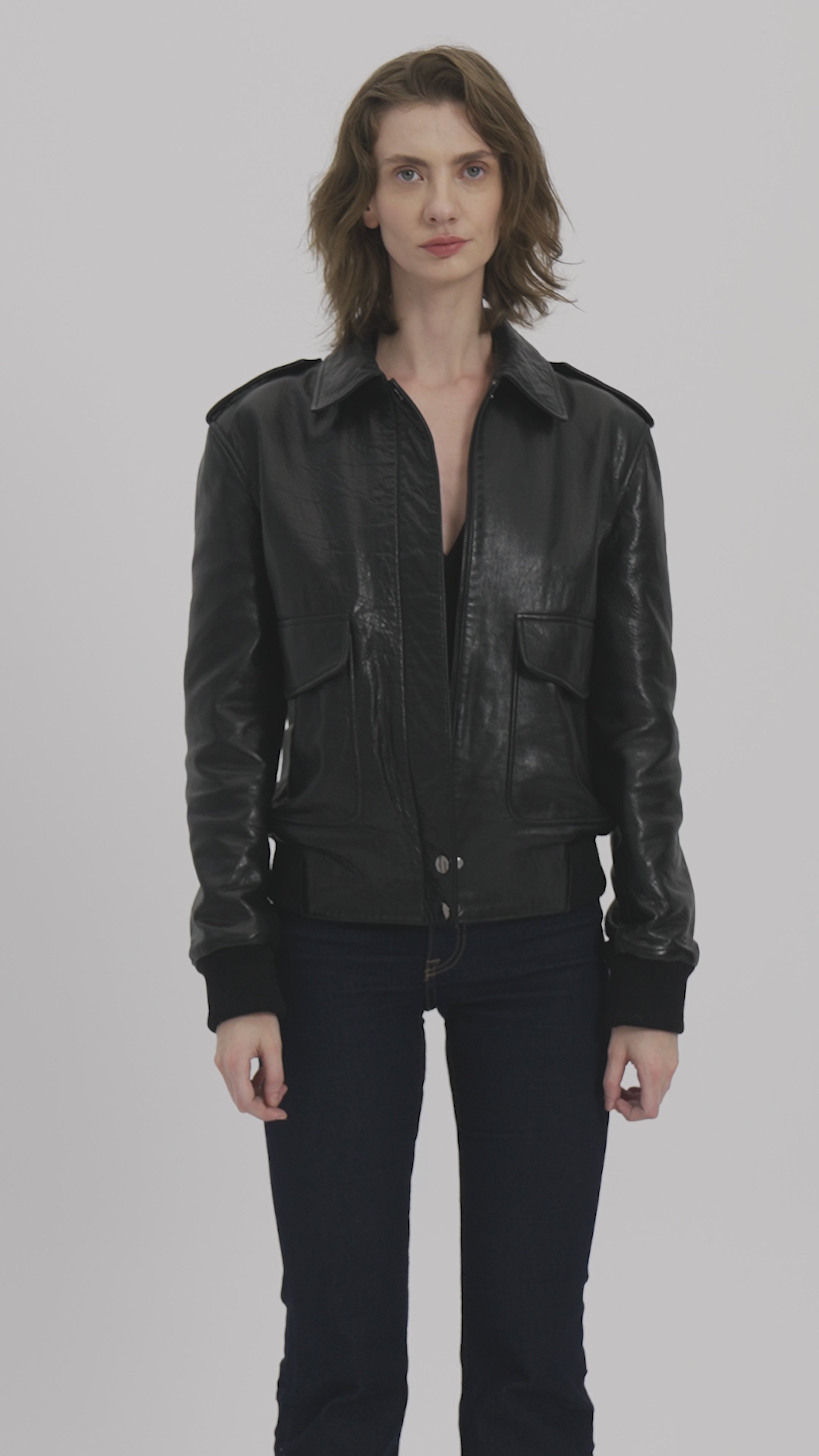 Aerope Deri Bomber Ceket