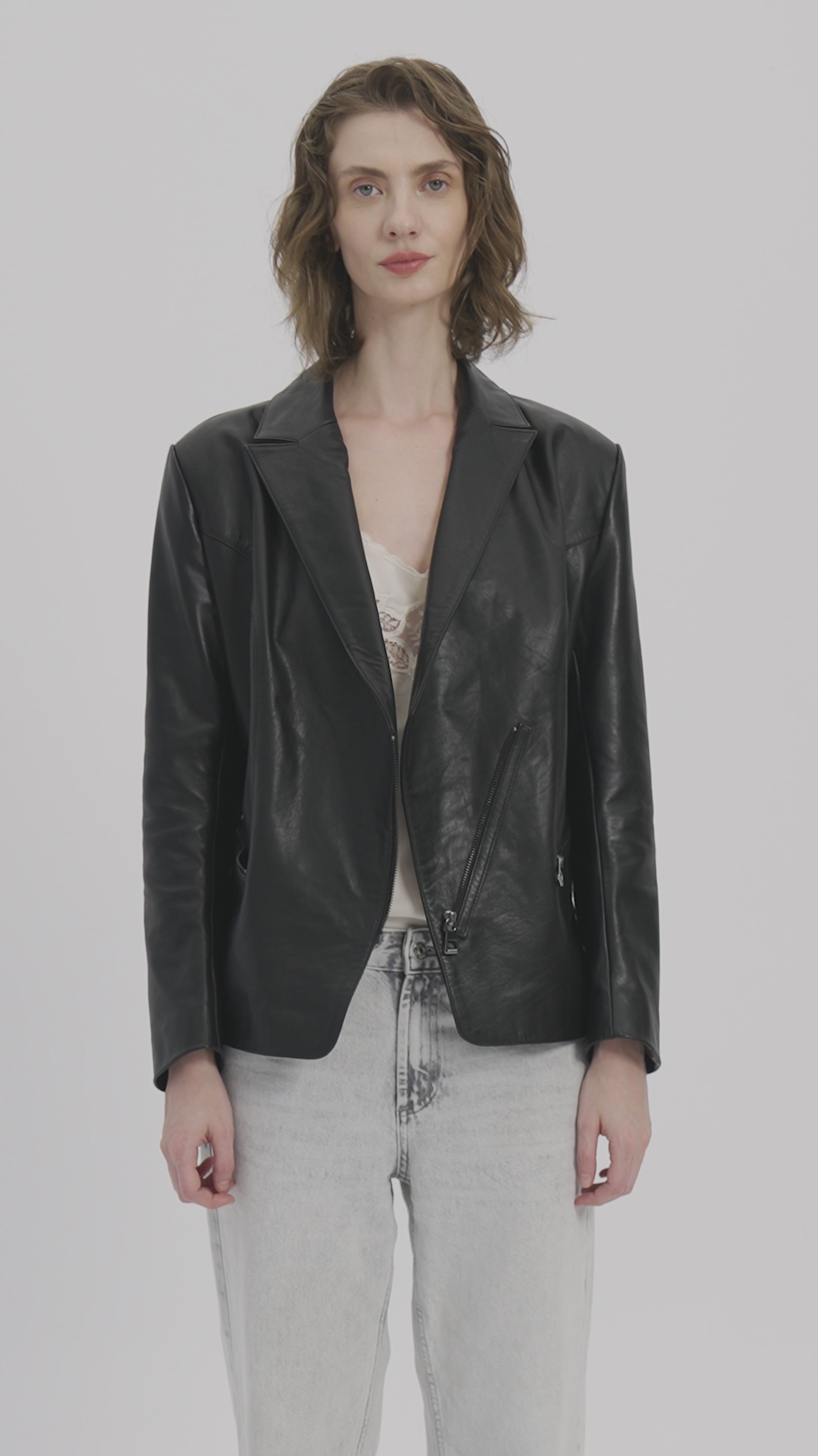 Sirene Deri Blazer Ceket